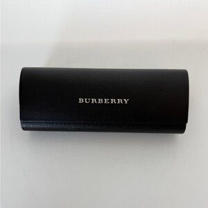 Authentic Burberry Black Grained Leather Eyewear Case | Hard Shell Glasses Case